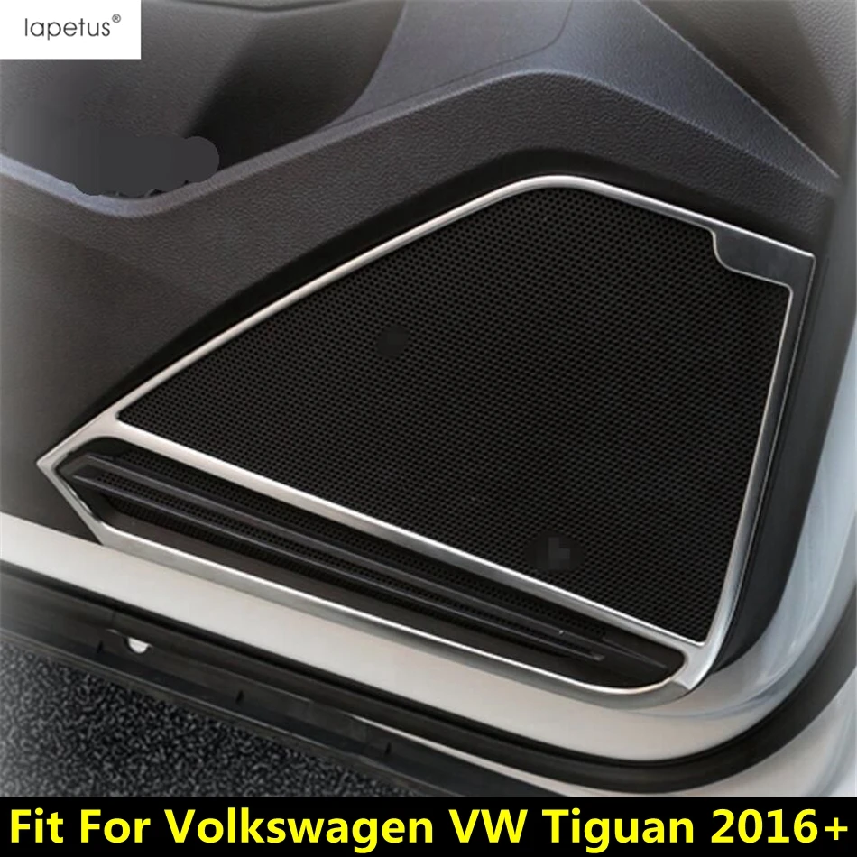 

Car Inner Door Speaker Audio Sound Frame Decoration Cover Trim Stainless Steel Accessories For Volkswagen VW Tiguan 2016 - 2023