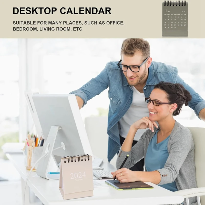 Mini Desk Calendar 2023-2024 Runs From Oct 2023 Until Dec 2024 Small Desktop Calendar 6PCS