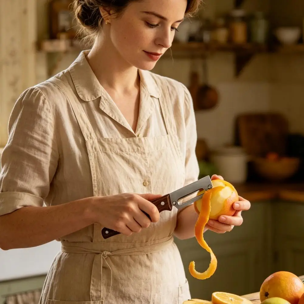 Paring Knife Ergonomic Kitchen Tool Stainless Steel Vegetable Peeler with Non-slip Handle Heavy-duty Fruit Potato Peeler