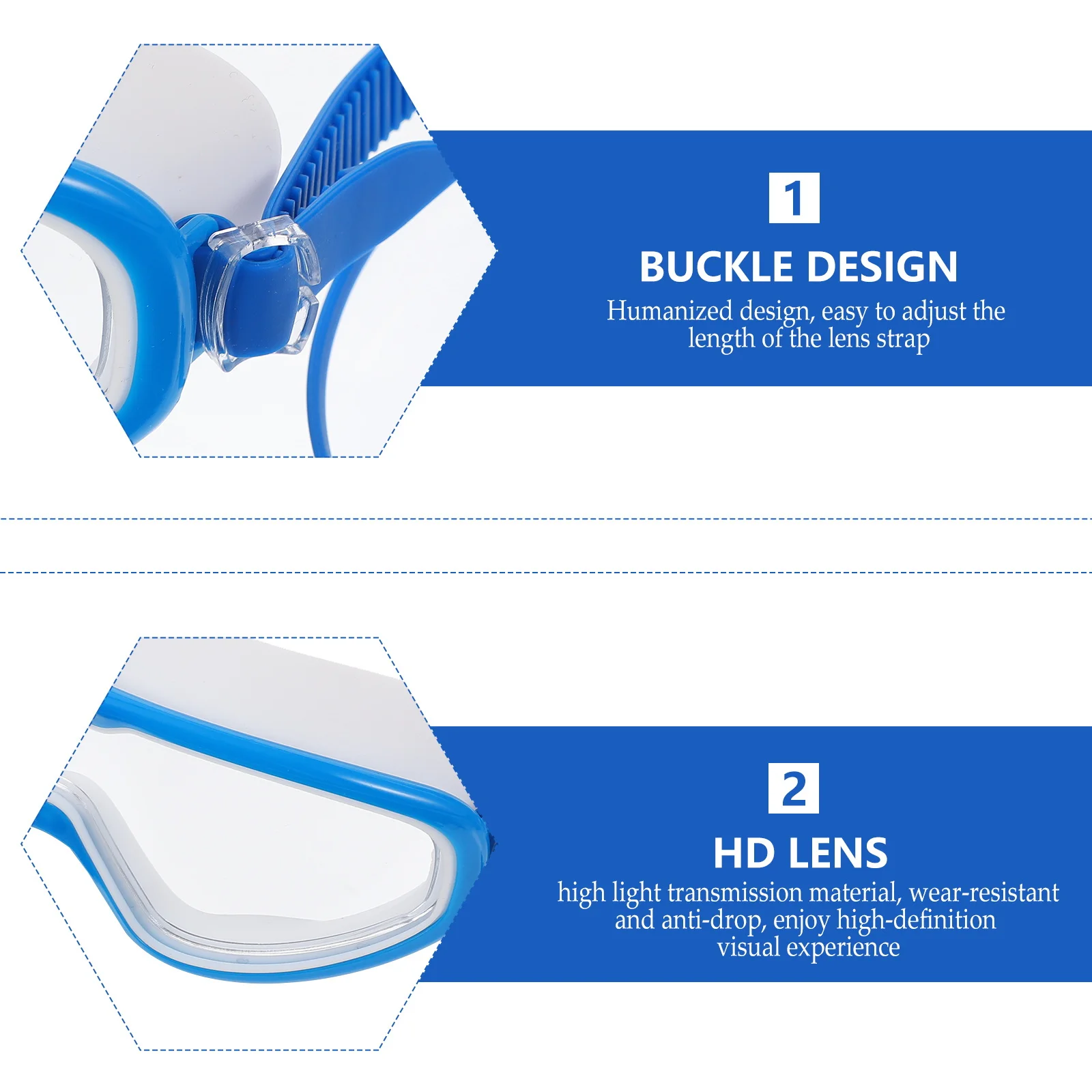 

1Pcs Anti-Fog Swim Glasses Waterproof Silicone Swimming Goggles Adults Big Frame Wide-Angle Comfortable