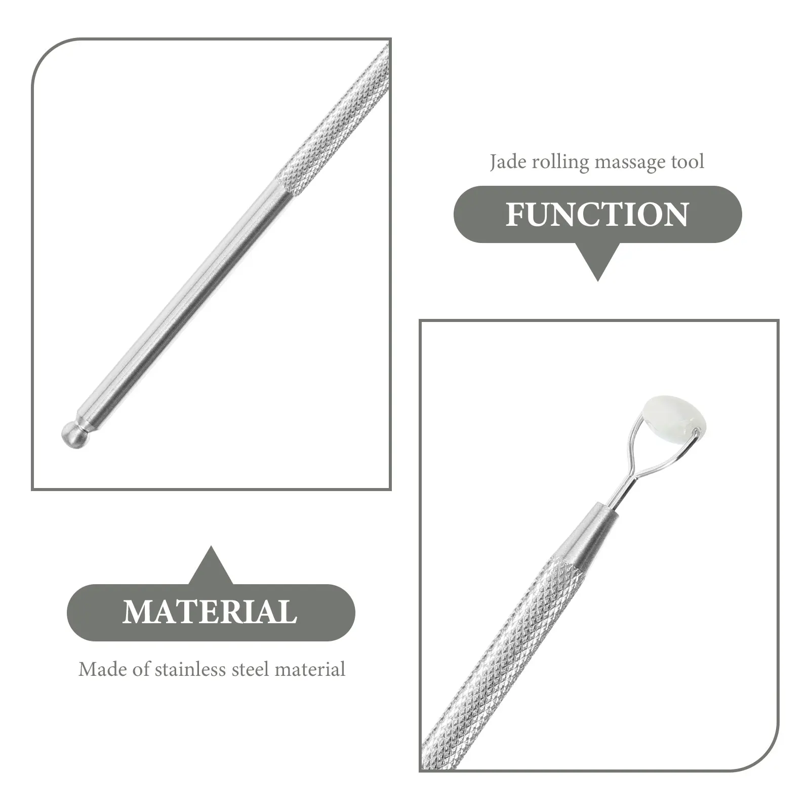 บรรเทาความเมื่อยล้าของดวงตา Jade Facial สําหรับ Face Eye จมูกนวดแบบพกพา Skin Care เครื่องมือนวดน้ําหนักเบา Rolling