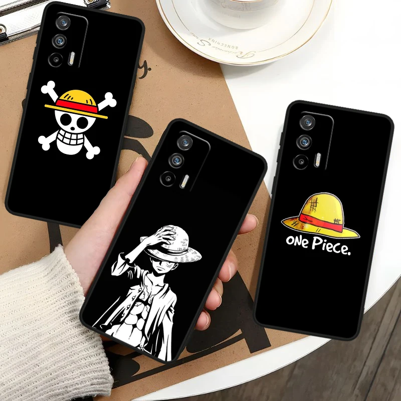 Cartoon O-ne P-ieces Luffy For OPPO Realme GT Neo 10 9i 8i 7i 6s 5 Narzo 50i 50A 240W Pro Plus Black Soft Phone Case