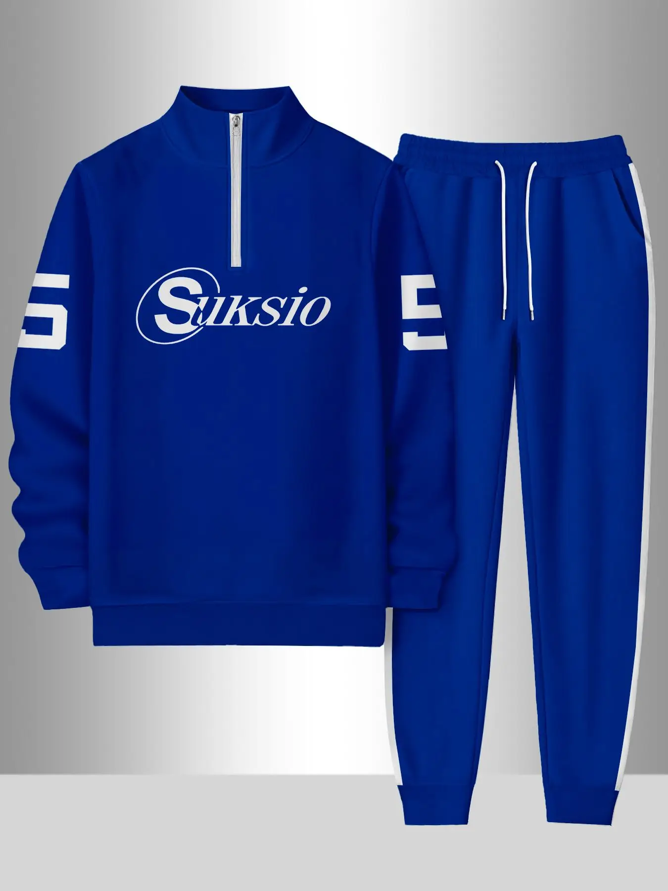 طقم مكون من قطعتين، طقم رياضي عصري للرجال من أوروبا وأمريكا بأكمام طويلة وسراويل طويلة