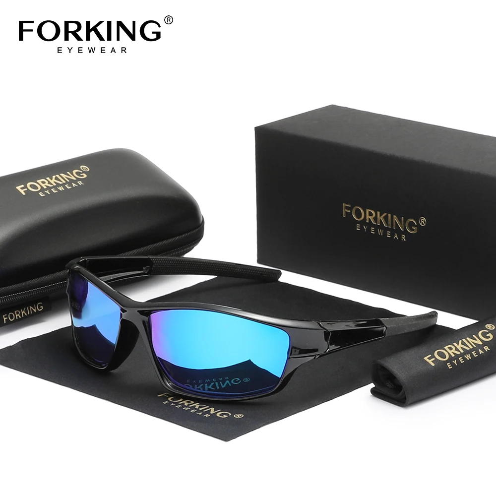 FORKING Polarisierte Fahrrad-Sonnenbrille für Männer und Frauen, Outdoor-Sport, UV400-Schutz, Fahrrad-Brille, MTB, Mountainbike, Rennrad-Brille