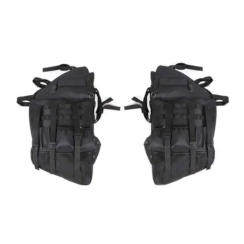 Car Trunk Organizer Roll Cage Storage Bag Organizer Pouches for Jeep Wrangler JL 2018 2019 2020 2021 2022 2023 4-Doors 2pcs