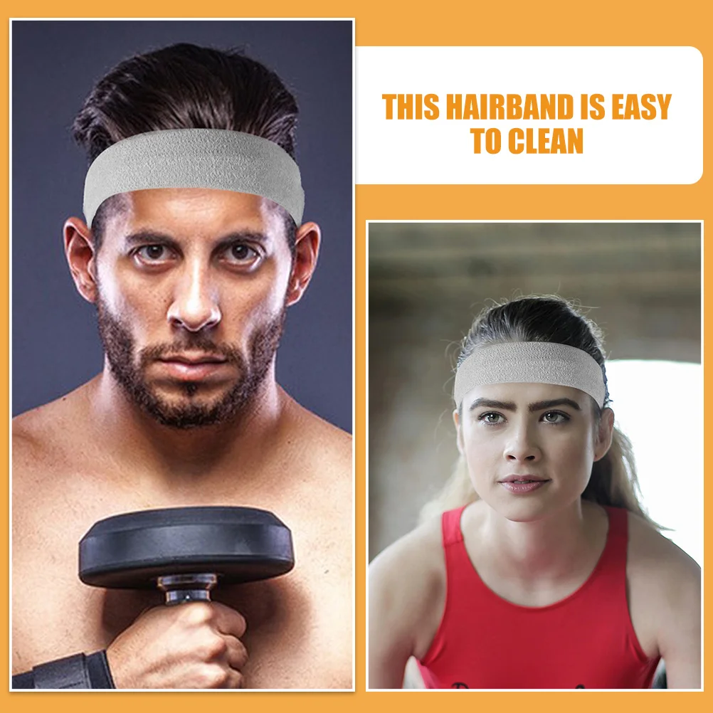 

2Pcs Breathable Sports Sweatband Elastic Headband Workout Yoga Running Gym Fitness Hair Organizing Bands Elastic Headband