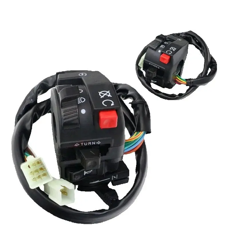 Motorcycle Electric Start Switch Horn Turn Signals Indicator Switch Far Near Light Button For ATV  Etc