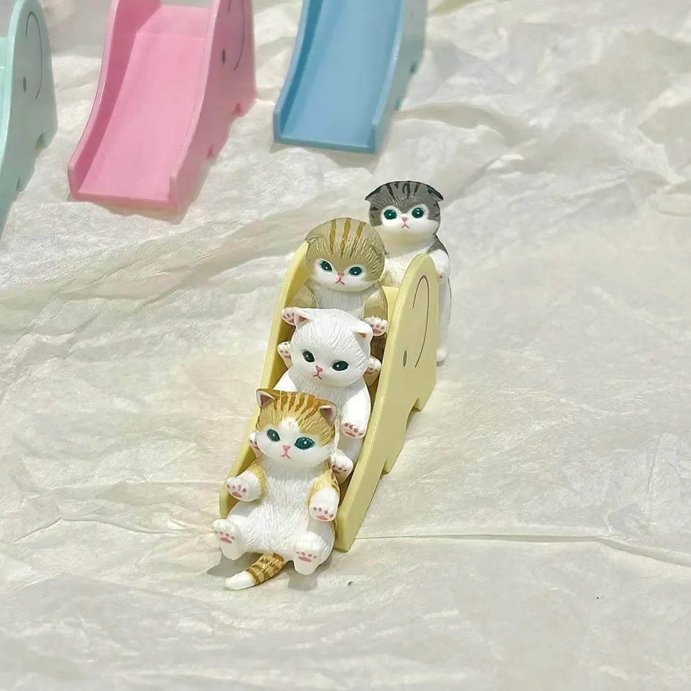 โมฟูแซนด์ ของเล่นกล่องสุ่ม ซีรีส์สไลด์ แมวน่ารัก อนิเมะ ฟิกเกอร์แอคชั่น ตุ๊กตา ของตกแต่งโต๊ะทำงาน ของสะสม ของขวัญวันเกิดสำหรับเด็ก