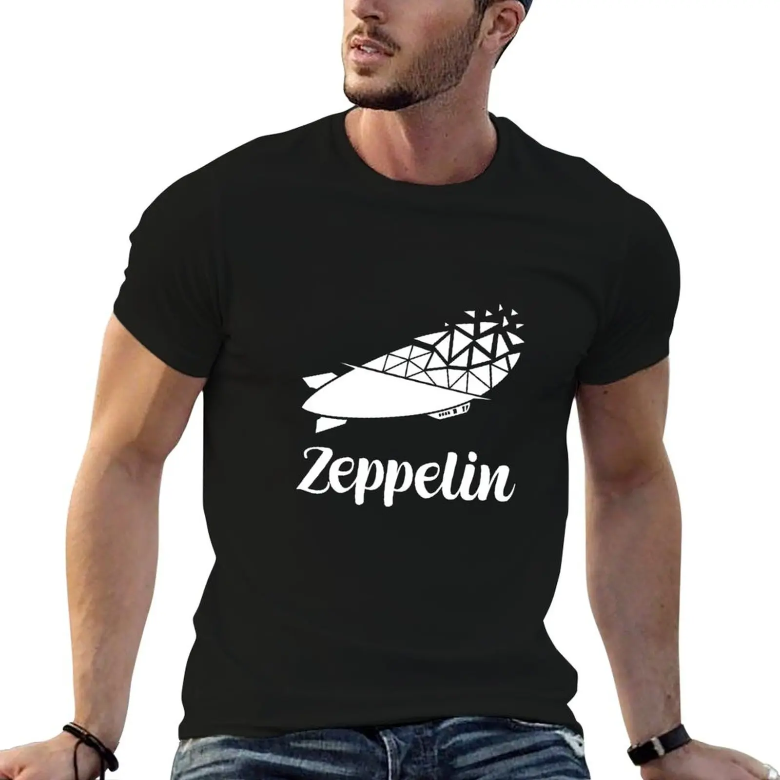 zeppelin T-Shirt plus size tops funny shirt cotton mens funny t shirts