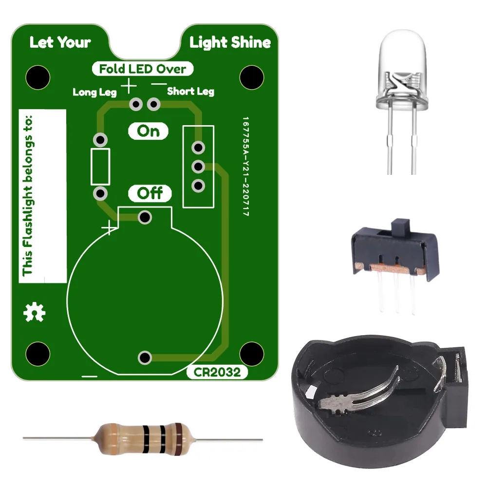 Kit de linterna electrónica para aprender a soldar para principiantes, Kits de soldadura para niños, bricolaje