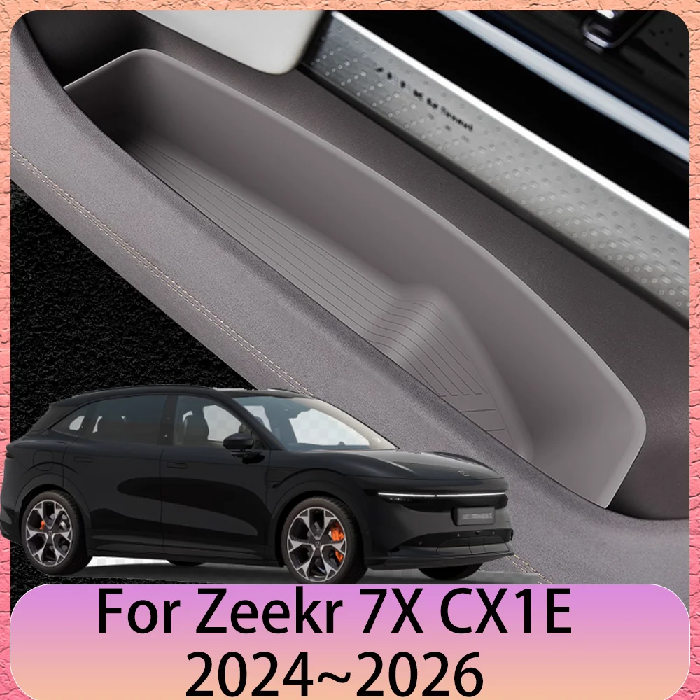 

For Zeekr 7X CX1E 2024~2026 2025 LHD Car Door Storage Boxes Door Handle Storage Boxes Storage Organization Interior Accessories
