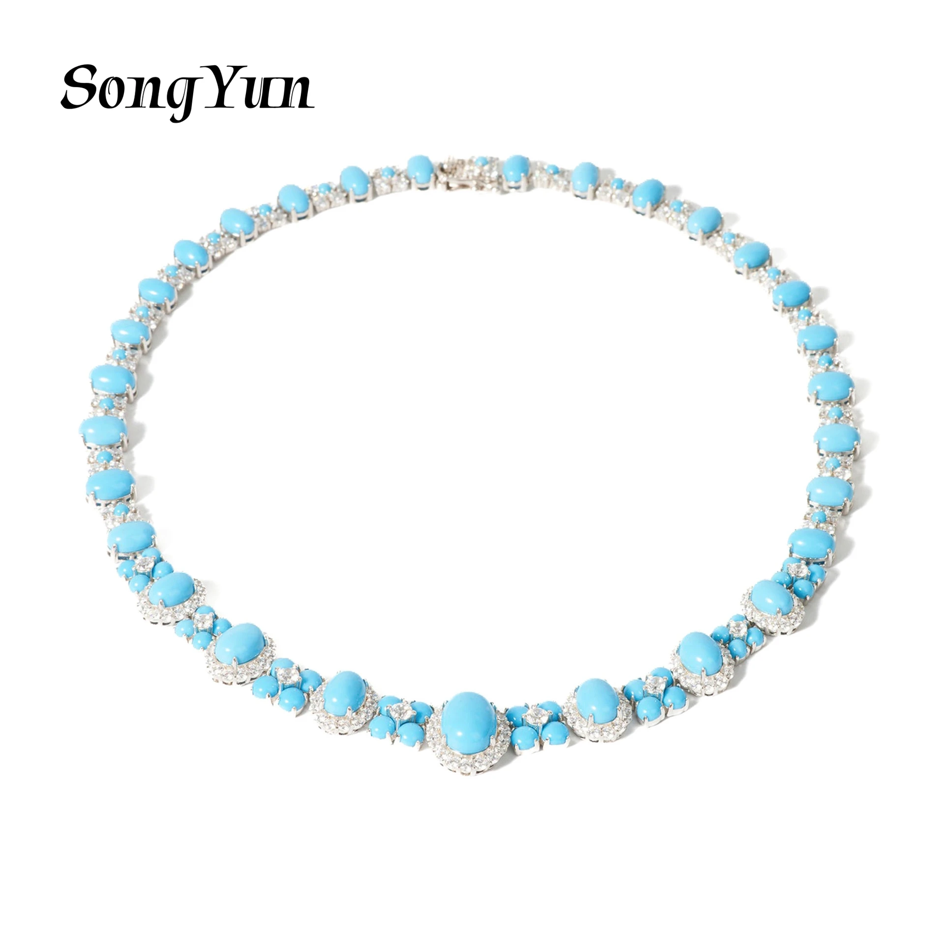 

SongYun Jewelry 925 Sterling Silver Necklace Designer High Carbon Gemstones HCD Gemstones 925 Sterling Silver Pendant Accessorie