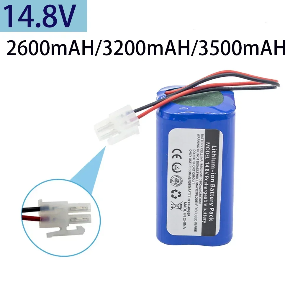 4S1P 14.8V 2600mah/3500mAh 18650 lithium battery Pack for A4s, A7, V7s Plus, V55 Pro, W400, A9s ,PX-B020 Robot Vacuum Cleaner