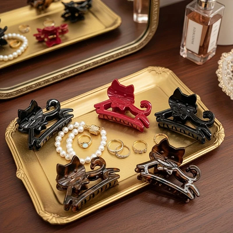 Retro-Hohlkatzen-Haarspangen, elegante Haarspangen mit Farbverlauf, neuartige und niedliche Haifisch-Haarspangen, geeignet für Damen. – Detail 1