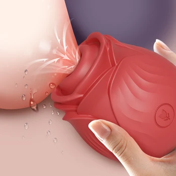 Leistungsstarke Saugen-Rose Vibrator Spielzeug für Frauen Vakuum Stimulator Oral Nippel Klitoris Sauger Weibliche Sex Spielzeug Waren für weibliche Erwachsene
