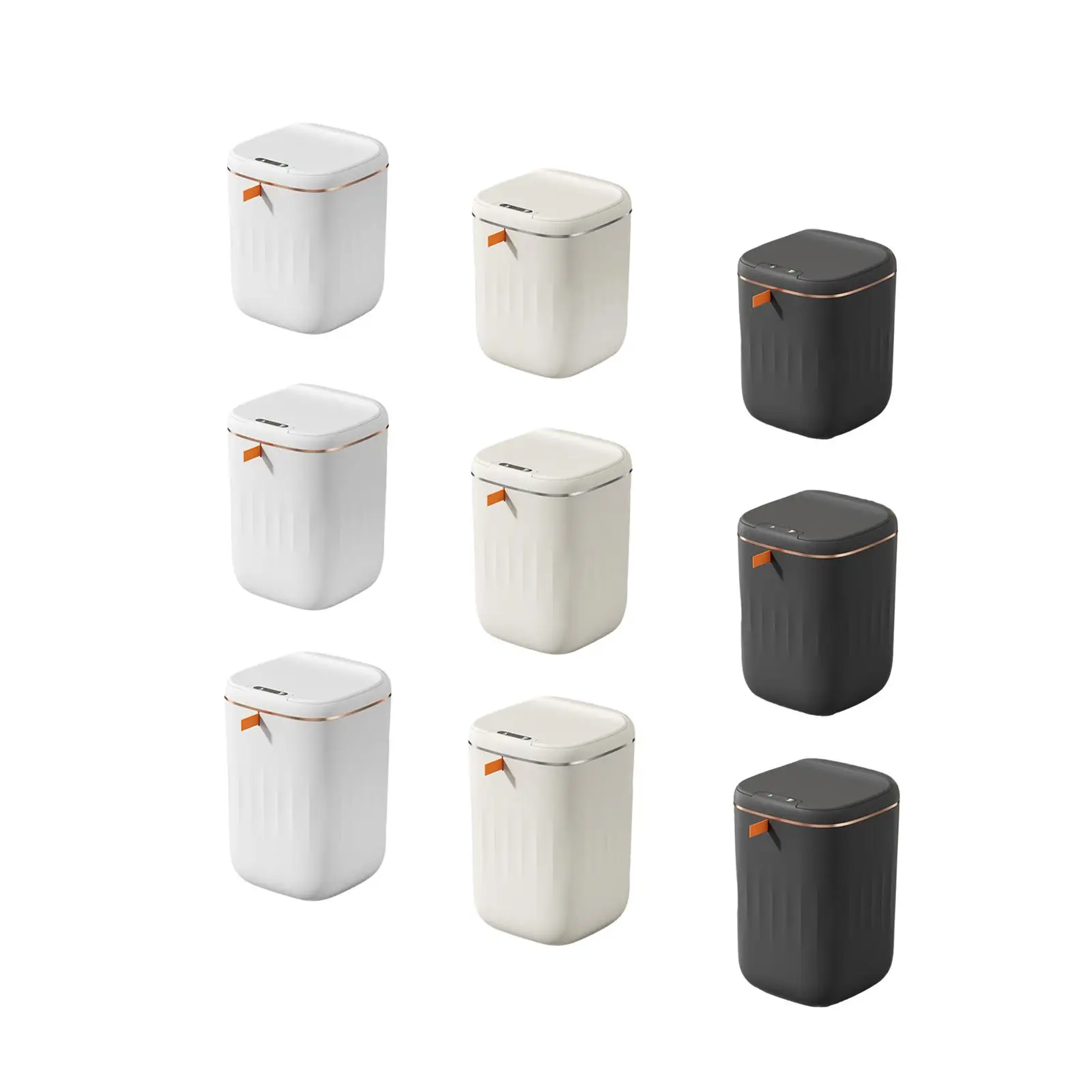 Touchless Trash Can Automatic Garbage Can Toilet Rubbish Bin Bathroom Trash Cans with Lids for Kitchen Bedroom Corner Outdoor