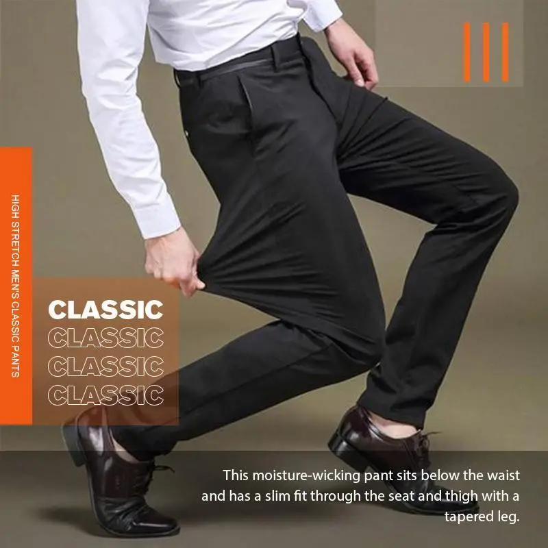 Fliwos Slimastrouser Hombre Estire Pantalones Fliwos Pantalones Rectos de Alta Elasticidad fillows Performance Golf Pants