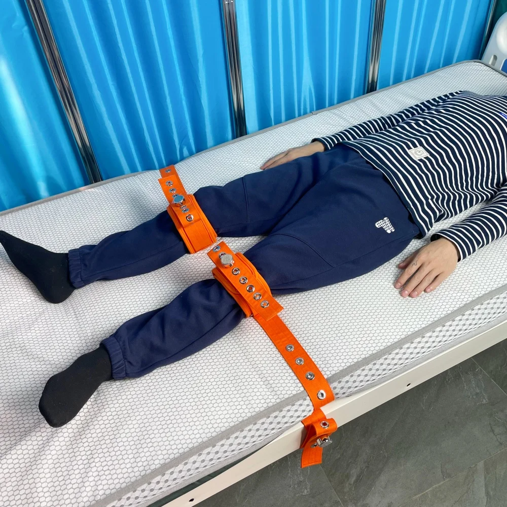 

Обмеживание для ног, ограничители бедра, манжеты с мягкой подкладкой, защита от падения, оранжевый хлопковый пояс, инструменты для детализации тюрьмы для нейрологических наборов