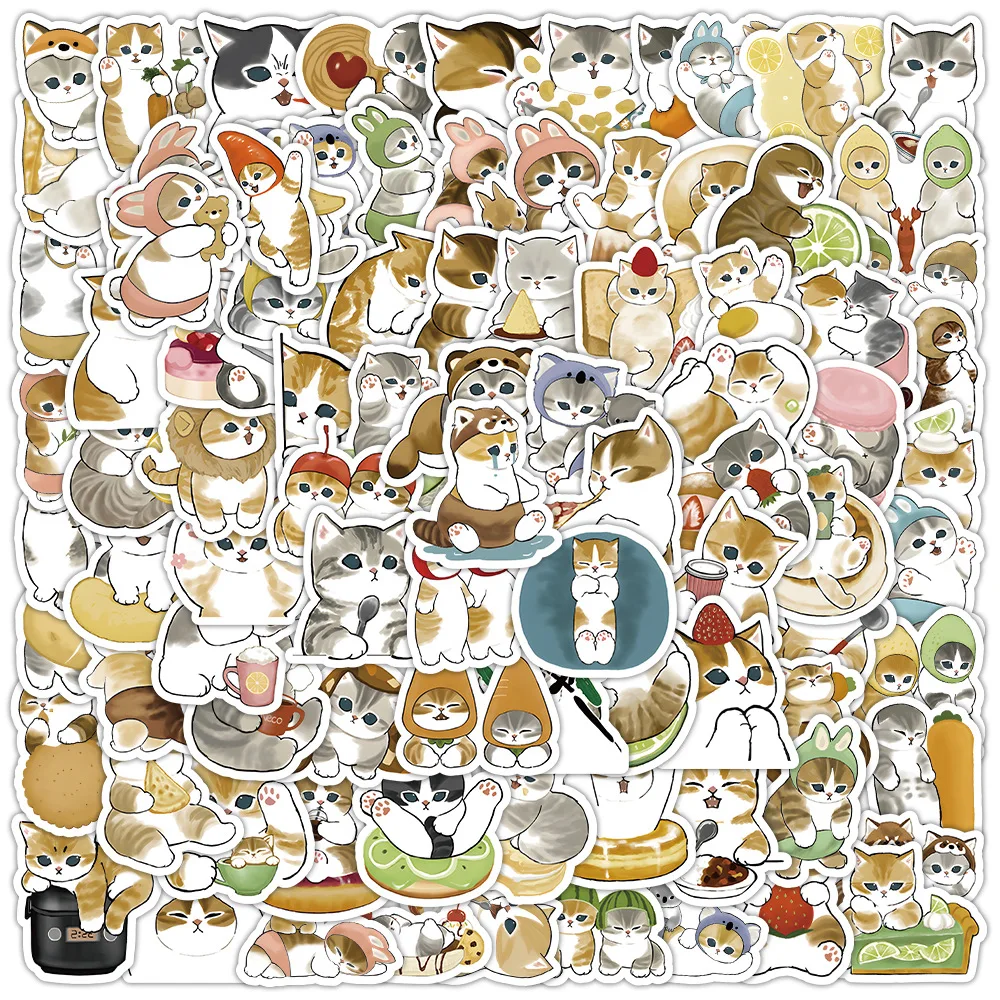 inverno cat life sticker pvc estetico decoracao japonesa papelaria infantil scrapbooking material escolar 100 pcs 01