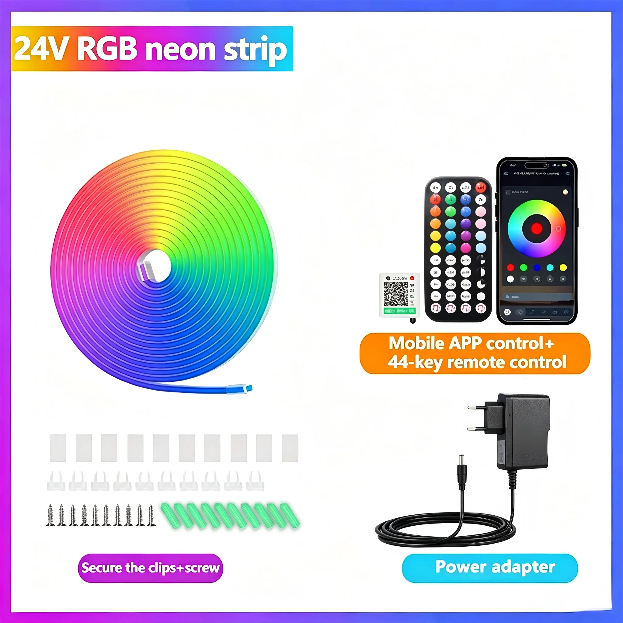 Dc 24V Rgbled Neon Light Strip - Home Decor Free App 评论和价格