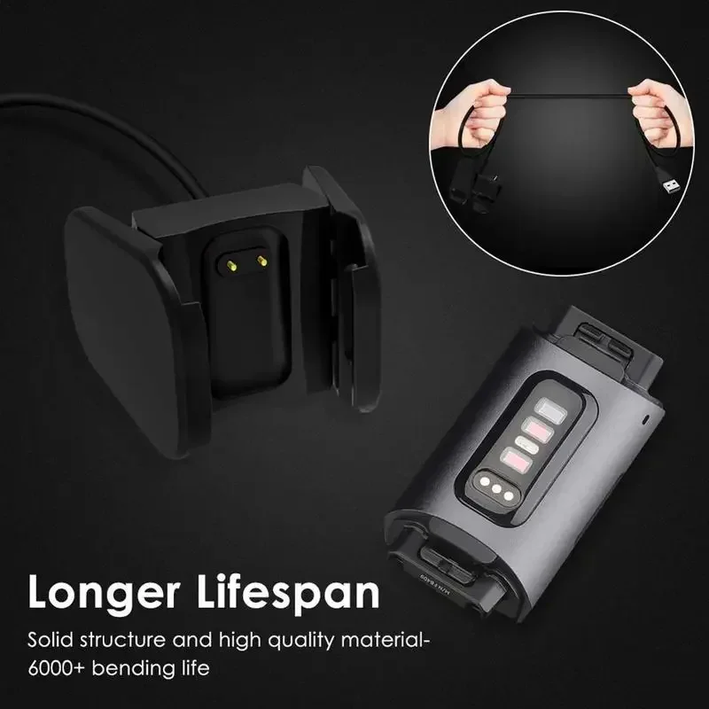 USB Charging Cable Clip For Fitbit Charge 3 4 Band Line Dock USB Charger For Fitbit Charge 4 SE