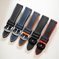 Correa de reloj híbrida FKM de nuevo diseño, correa de reloj de goma fluorada unisex, correa suave FPM para cada marca, resistente al agua, 20/21/22/23/24mm