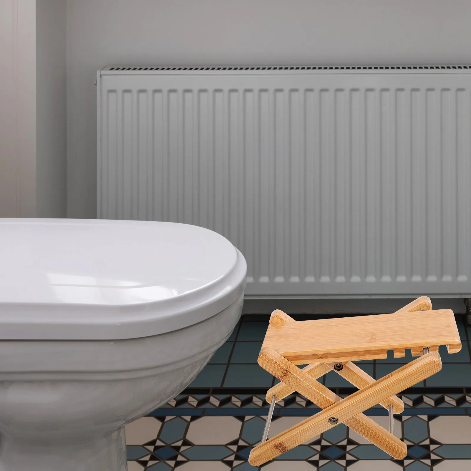 

2pcs Bamboo Toilet Foot Folding Squatting Footstool For Adults Bathroom Step Home Use Potty Stool Poop Stool Toilet Stepping
