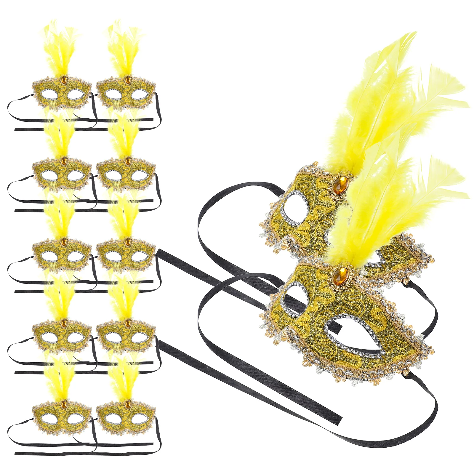 

12 Pcs Mask Carnival Masks Party Masquerade Props Cosplay Decorative Universal for Half