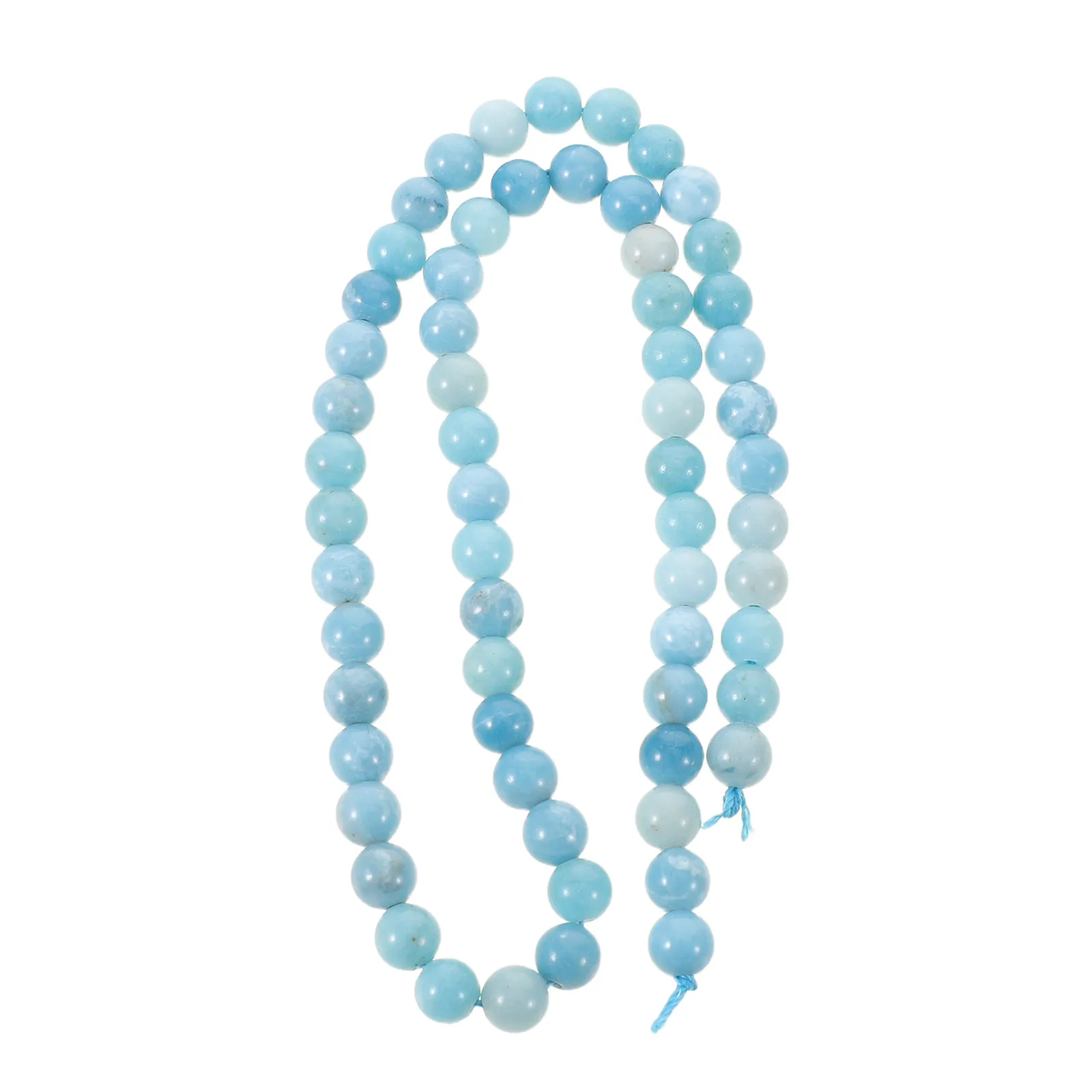 Polished Larimar Beads For Jewelry Making Bracelet Making Diy Beading Chain Blue Round Stone Beads With Natural Sea Wave Pattern