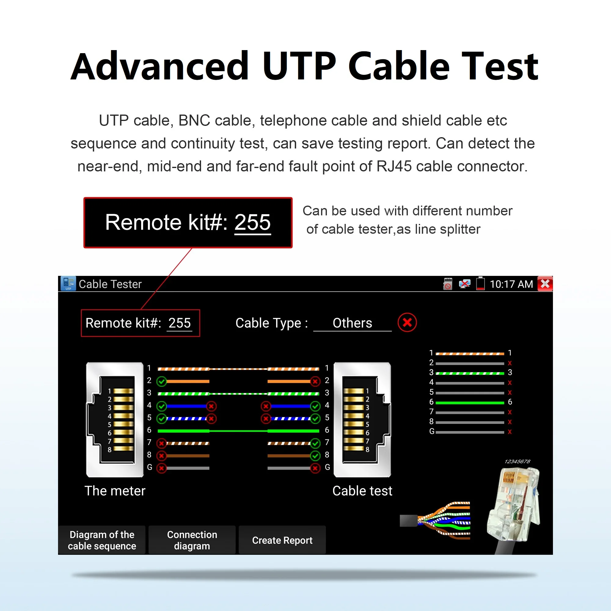 WANGLU ترقية 8K IPC-5100C زائد IP كاميرا تستر 8MP IP CVI TVI AHD التناظرية كاميرا تستر VGA و 4K HD المدخلات IP كاميرا تستر