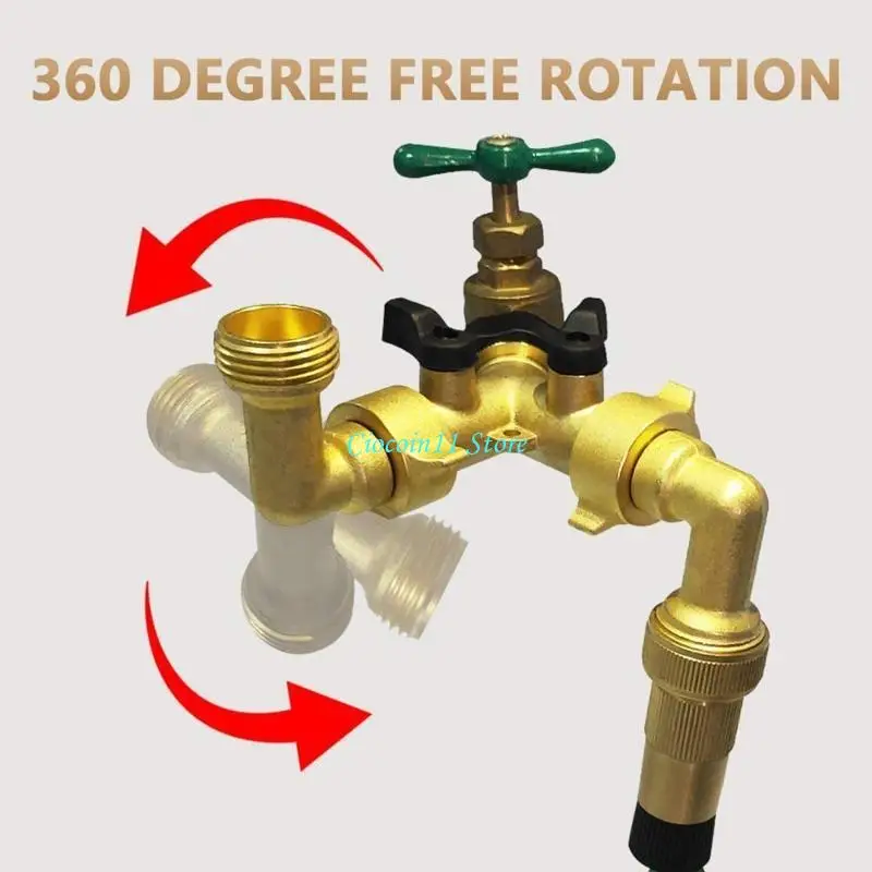 

Y1UB Brass 90 Degree Elbow Home Garden Gas Air Water Hose Joint Adapter Fittings