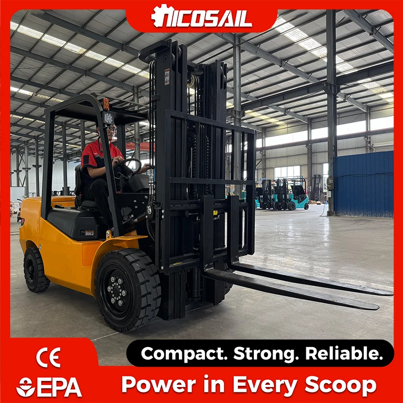 Custom OEM Nicosail 7m Lifting Telehandler, OEM Support, Front Rear Working Camera, For Indoor & Outdoor Handling