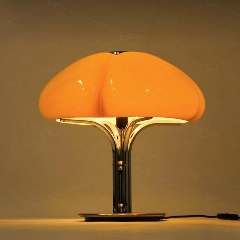 Bauhaus medieval glass desk lamp, girl's room tabletop lamp, net red mushroom desk lamp, bedroom bedside decorative lamp