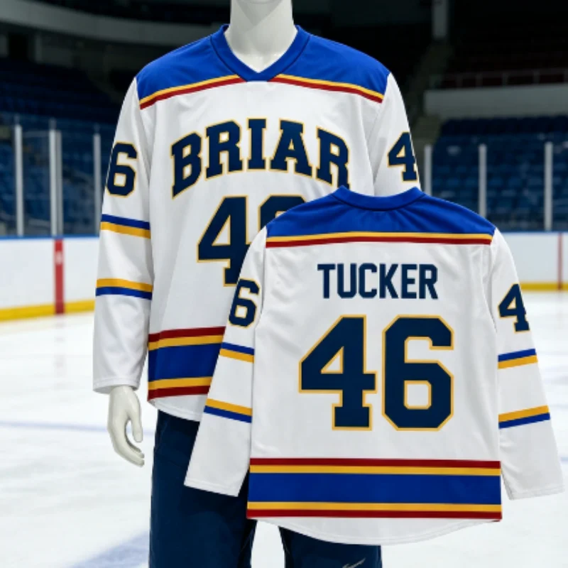2026 New Men'S Off Campus Graham 44 22 DI LAURENTIS 66 Briar University Hockey Jersey Long Sleeve Cosplay T-shirt Tops Quick-dry