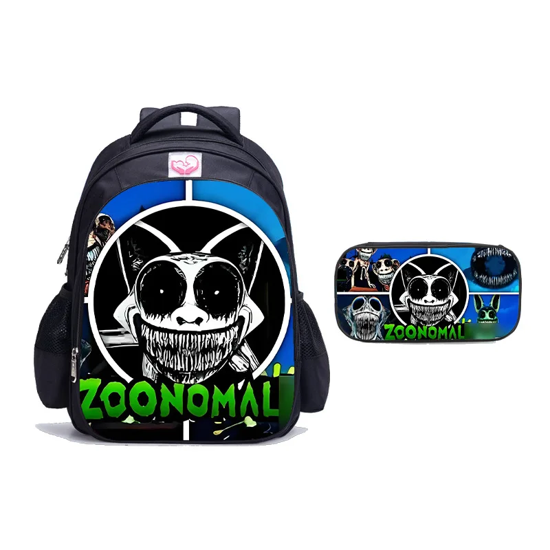 2 Stuks Zoömaly Rugzakken Primaire Jongens Meisjes Orthopedische Schooltas Games Cartoon Kinderen Mochilas Met Pen Tas