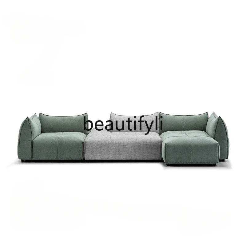 Free combination large flat horizontal hall double-sided fabric sofa