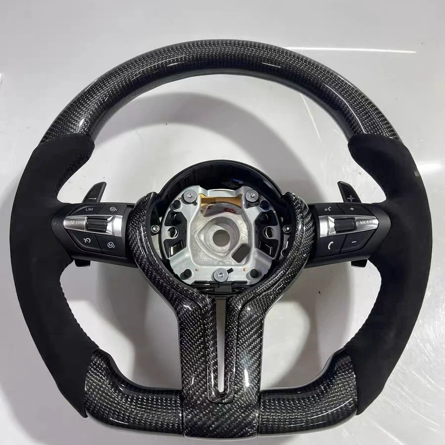 Customizable For BMW F30 F10 F31 F34 F20 F21 F22 F25 F22 F36 F33 F32 F01 F15 F45 Carbon Fiber M Sports Steering Wheel Suitable