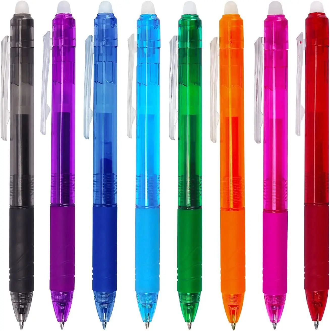 8 Color Magic Erasable Pen 0.7mm Press Gel Pen Set Bullet Tip Retractable Pens Washable Handle Rod School Office Supplies