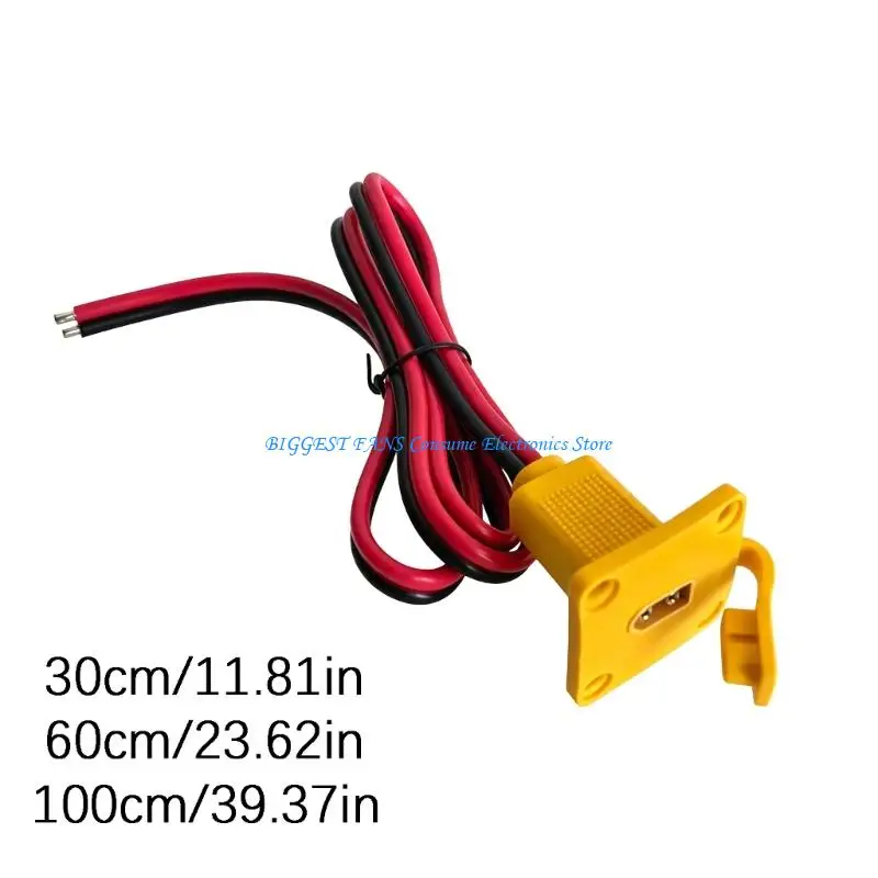 F68B Male Mount Cable with Insulated 12AWG Wire for Battery Wiring Use