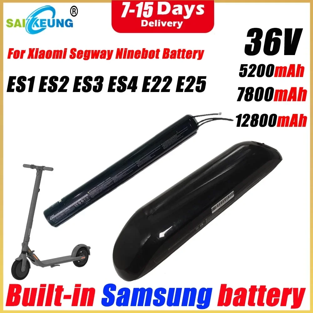 For 36v 5200mah Xiaomi Segway Ninebot ES1 ES2 ES3ES4 E22 E25 External Battery,Interior 36V 7800mah 12800mah Lithium Battery Pack