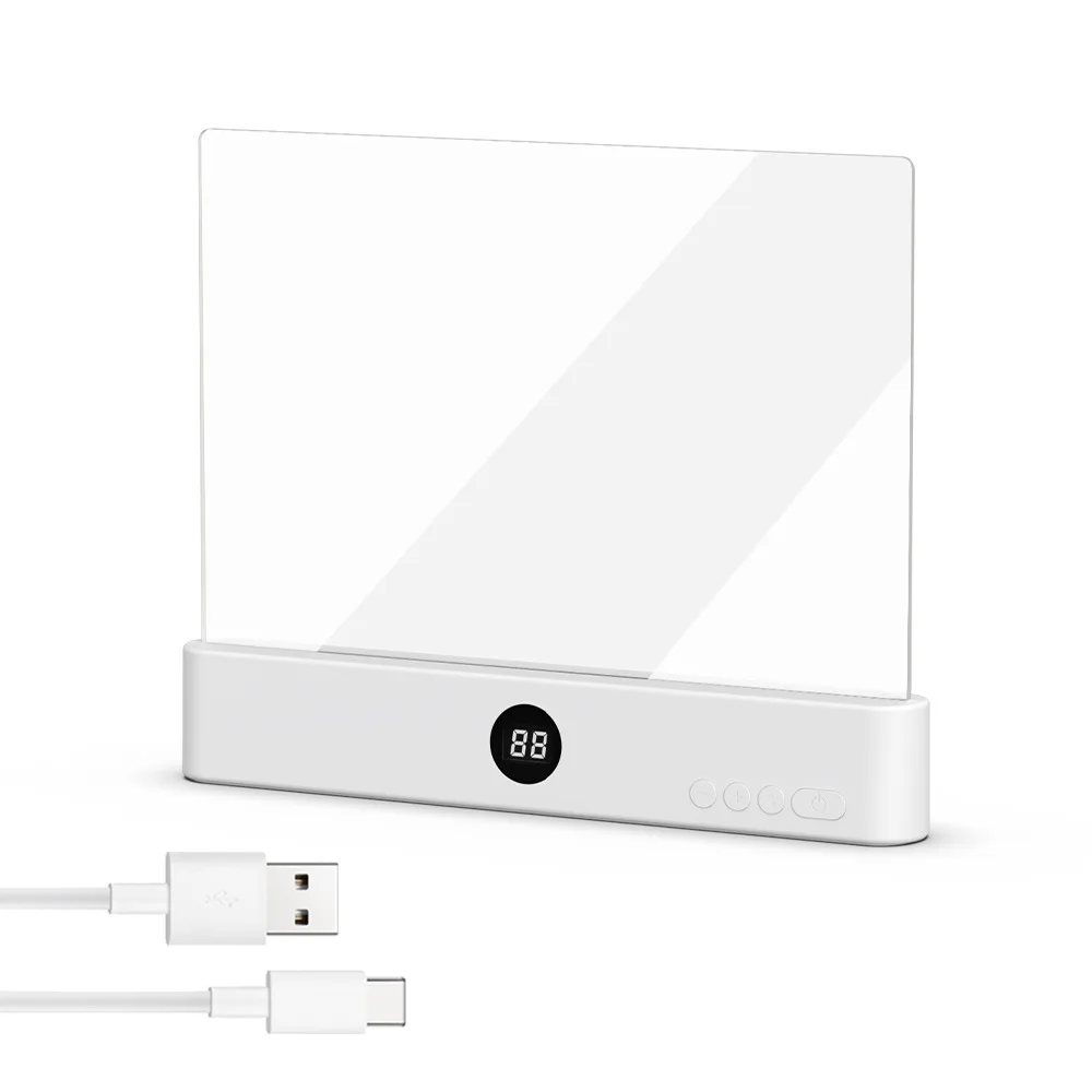 WWPPU LED Flat Panel Book Light 1-99M Timer Screen 2-in-1 Night Light 3 Colors Stepless Dimmable Rechargeable Reading Lamp - AliExpress 39