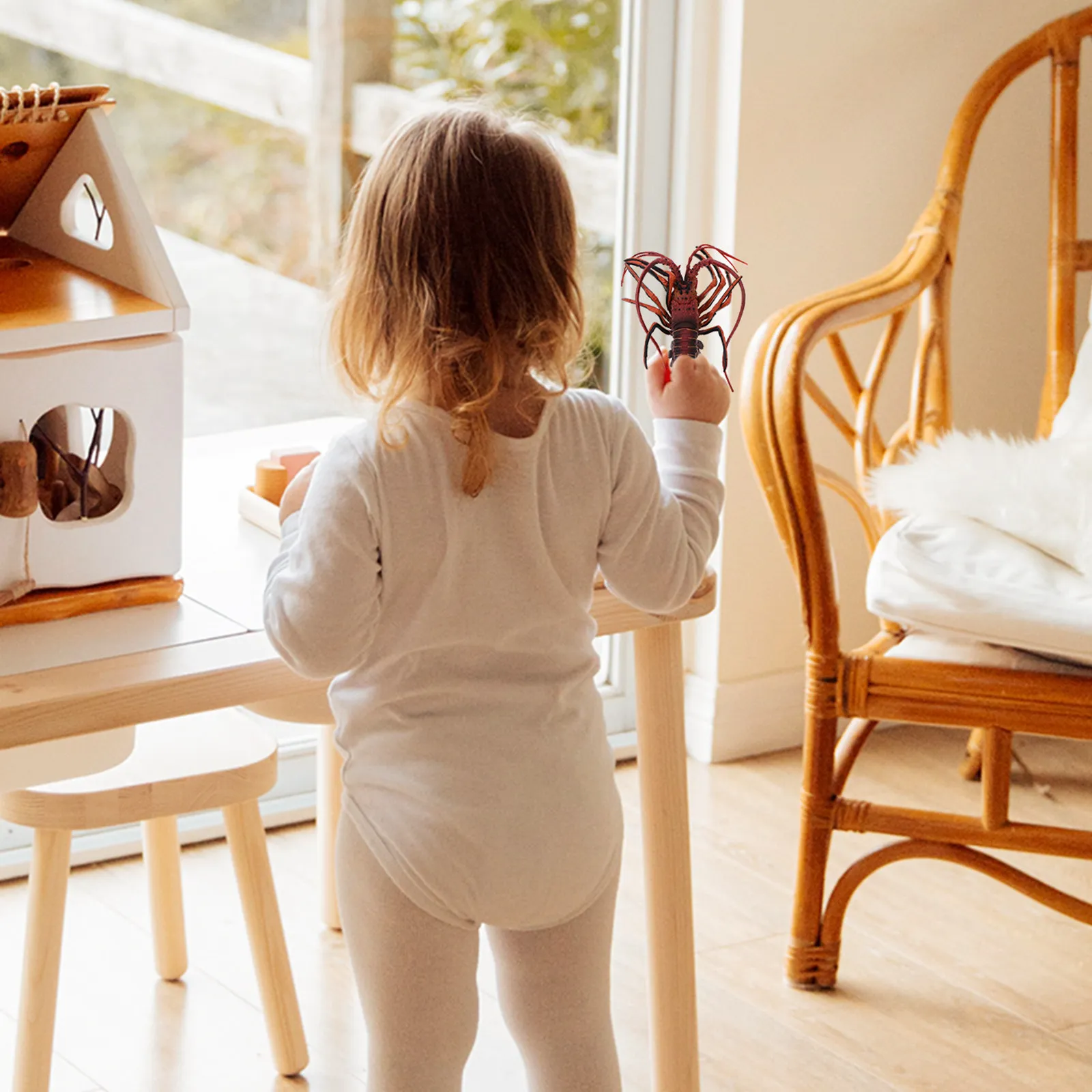 

1Pcs Simulation Lobster Realistic Marine Animal Decorative Educational Ocean Creature Interactive Desktop Ornament