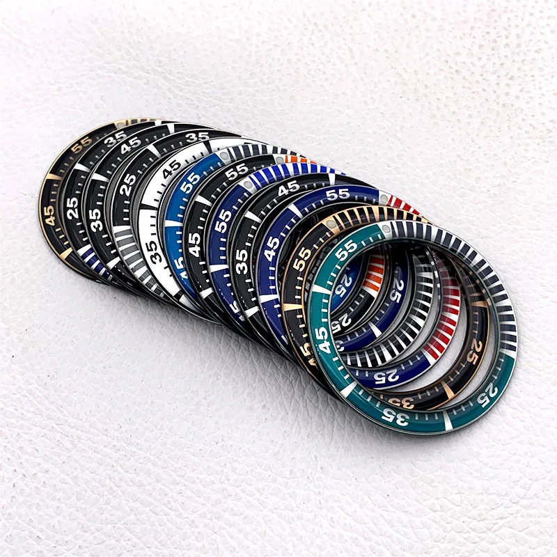 Anel de inserção de moldura de resina mod 41*32mm, serve para série samurai water ghost srpf79k1 lx snr025, caixa de relógio, peças de reposição