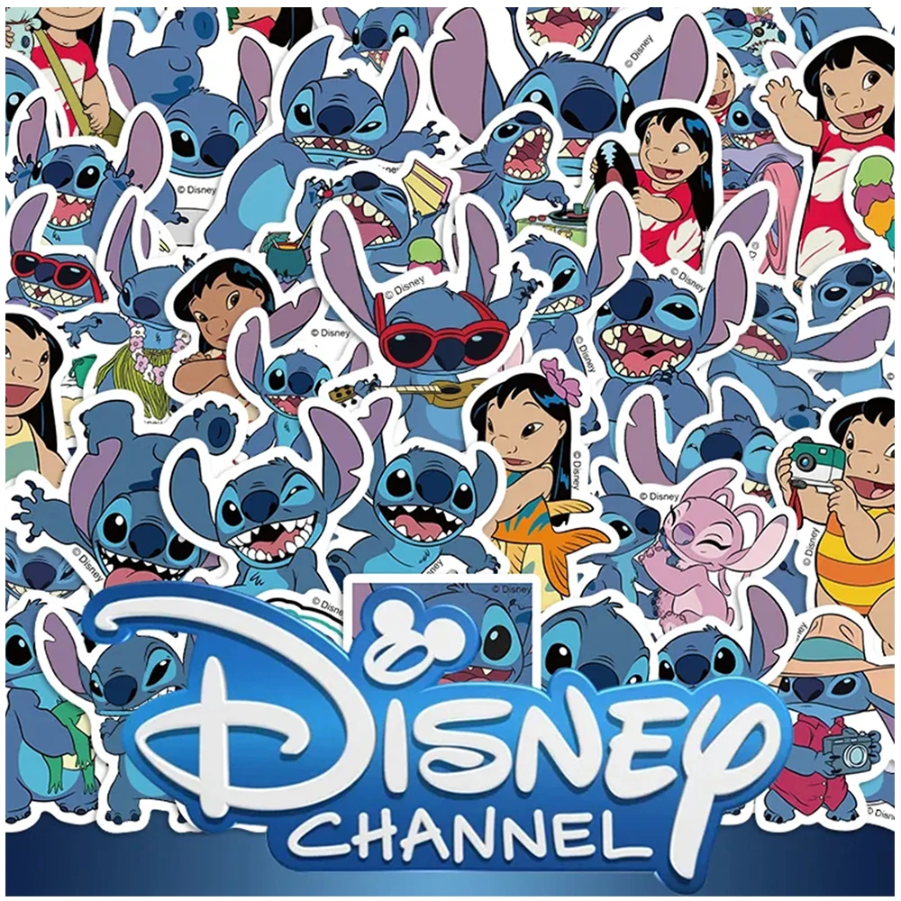 10/30/50pcs Drôle Disney Anime Lilo & Stitch Autocollants Kawaii Graffiti Autocollants BRICOLAGE Notebook Valise Téléphone Mignon Décoration Autocollant