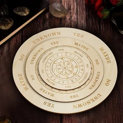 Rune Ouija Board Celtic Knot Pendulum Board Dowsing Divination Metaphysical Wooden Plate Witchcraft Altar Supplies for Beginner