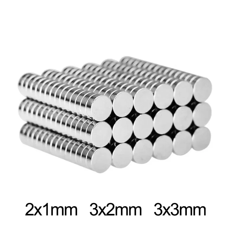 2x1 mm 3x2 3x3  N35 Search Magnet N35 Round Magnets 3x2mm Disc Neodymium Magnets Strong 2*1 3*2 3*3 mm