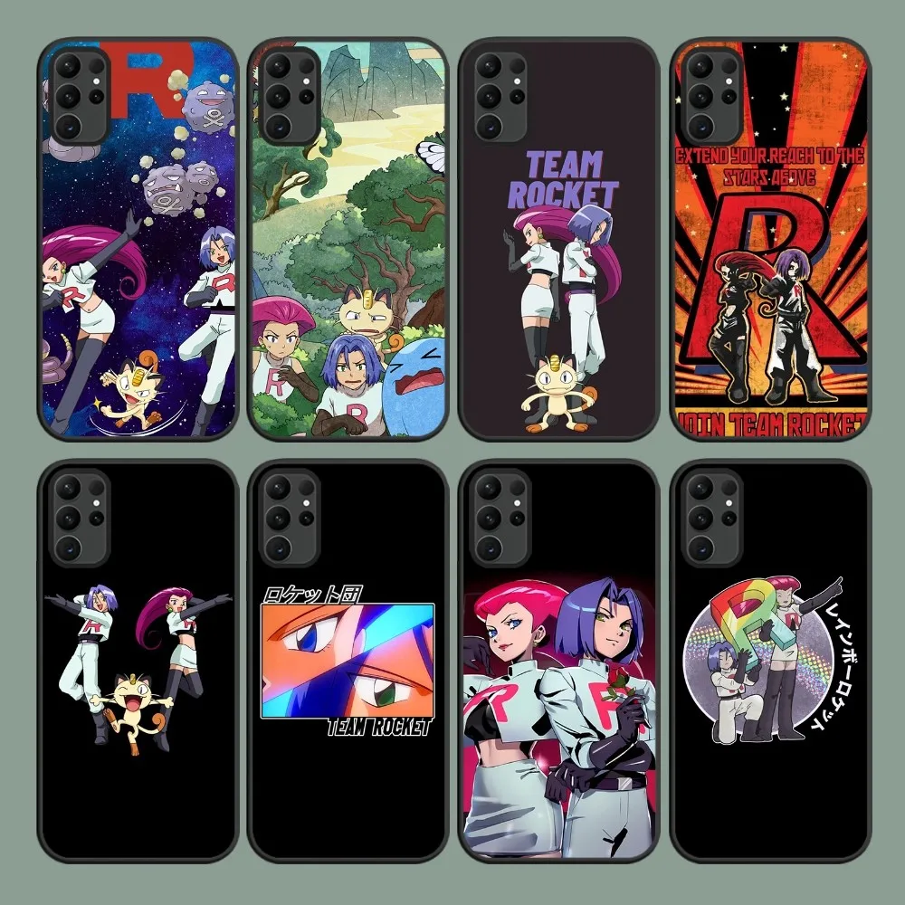 Funda de teléfono MINISO de dibujos animados P-POKEMON Team Rocket para Samsung Galaxy S24 S22 S23 S30 Note 20 10 Plus Lite FE ULTRA