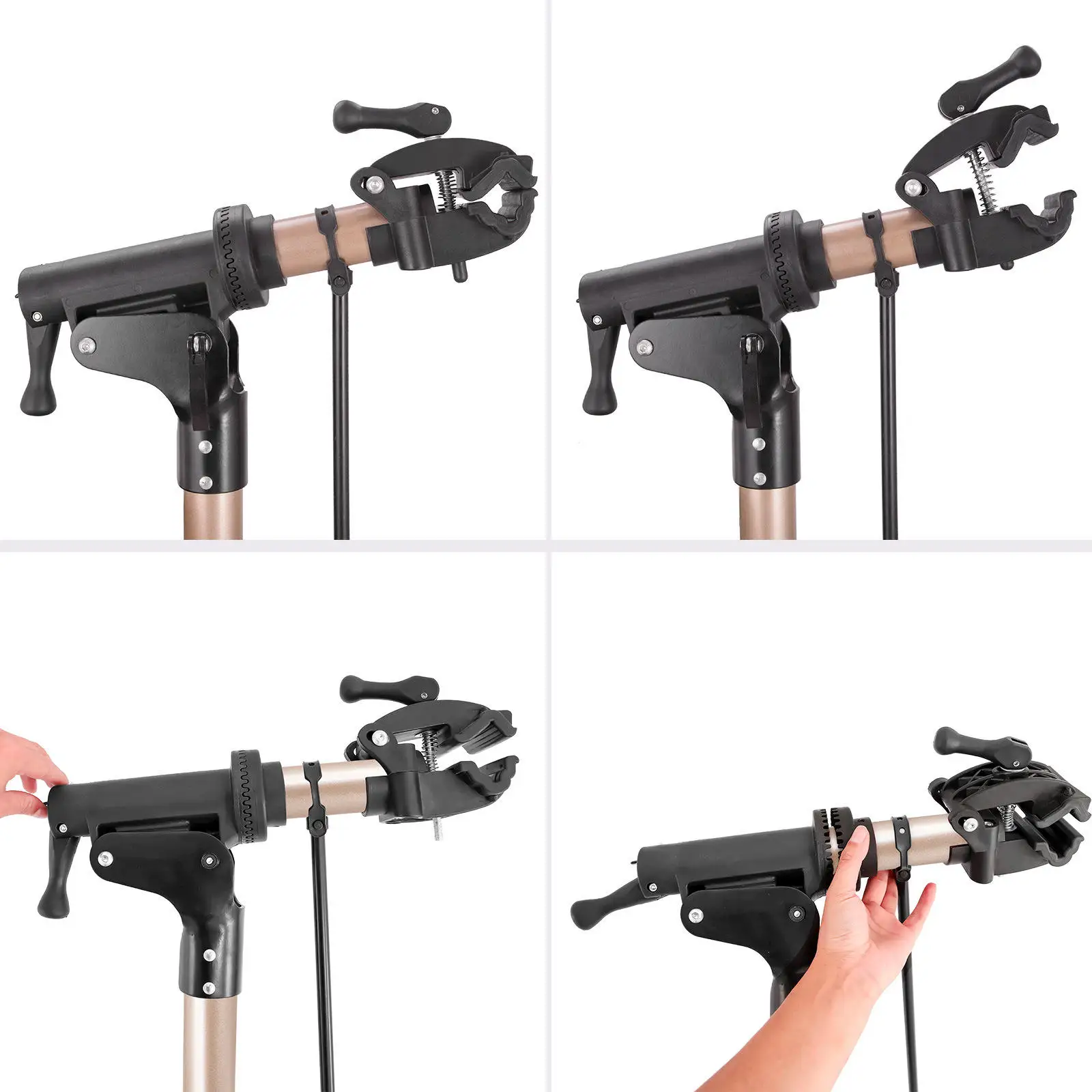 Portable Four Feet Bike Stand Max Load 45kg Adjustable Bicycle Rack Accessories Alloy/Aluminium Material Home Repair Stand