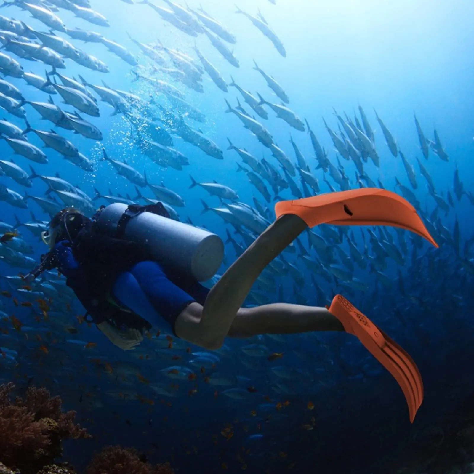 

TPE Fins Flexible Unrestricted Diving Fins Water Sports Gear Long-Lasting Portable for Divers