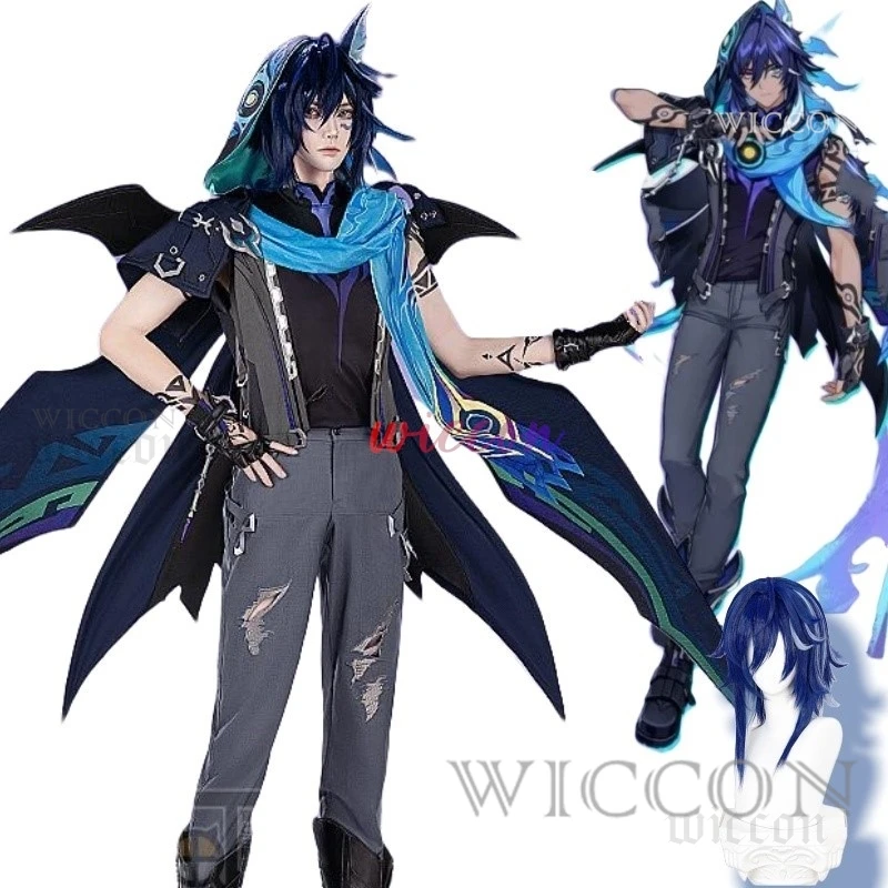 

Newly Game Genshin Impact Ororon Cosplay Costume Wig Fashion Uniforms Full Set Male Carnival Party Role Play Clothing Set